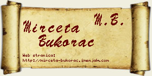 Mirčeta Bukorac vizit kartica
